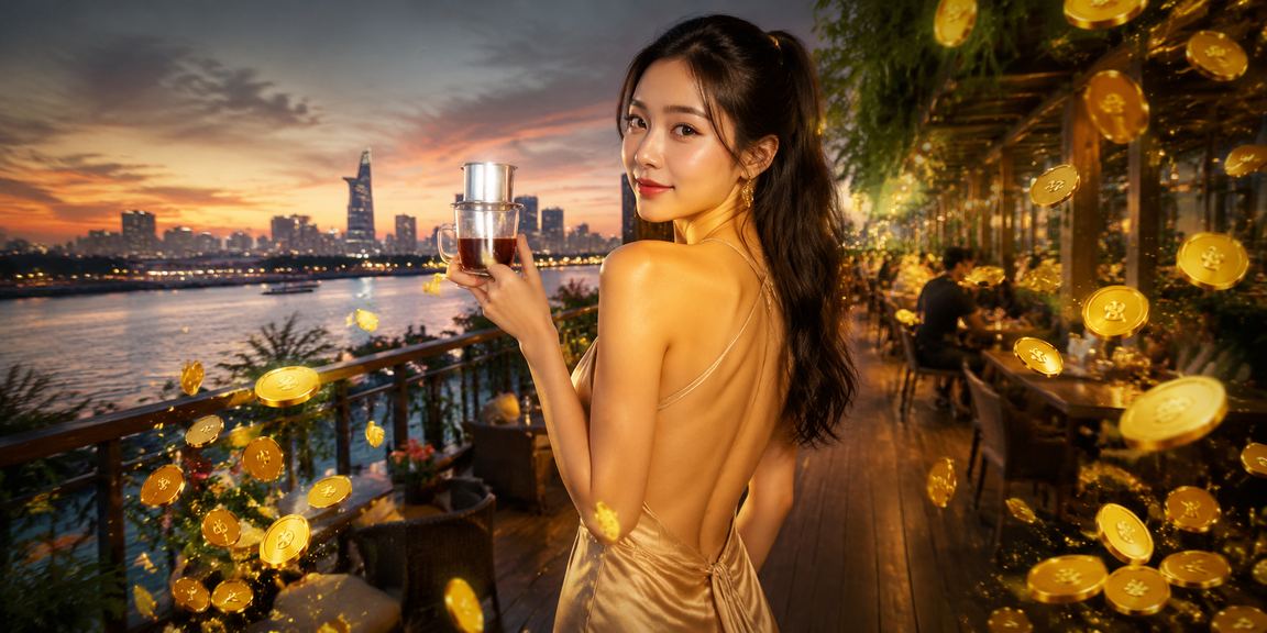 Người chơi xem thông tin giải thưởng cá cược tại một quán cà phê ở Sài Gòn trên điện thoại